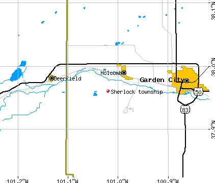 Sherlock township, KS map