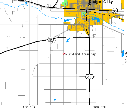 Richland township, KS map