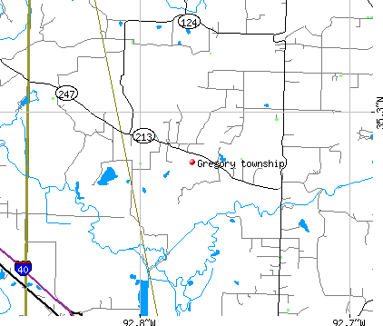 Gregory township, AR map