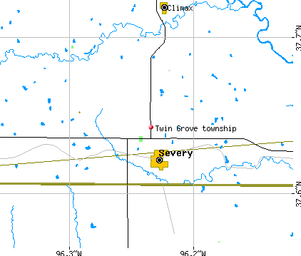 Twin Grove township, KS map