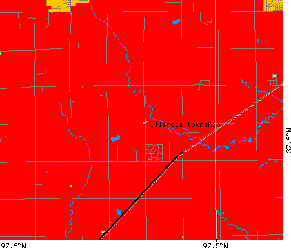 Illinois township, KS map