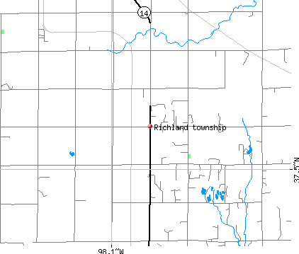 Richland township, KS map