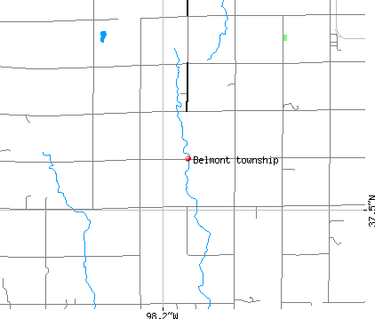 Belmont township, KS map