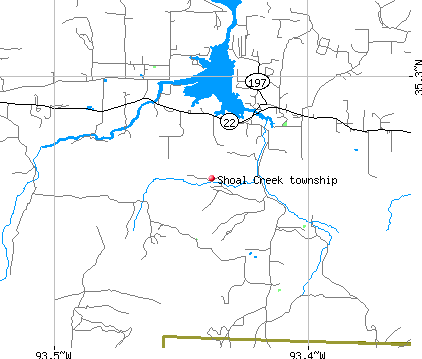Shoal Creek township, AR map