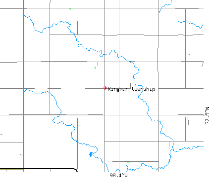 Kingman township, KS map