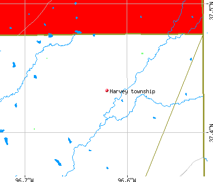 Harvey township, KS map