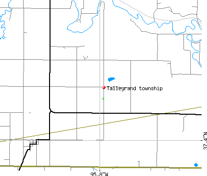 Talleyrand township, KS map