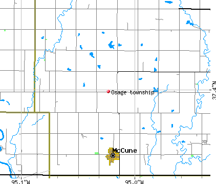 Osage township, KS map