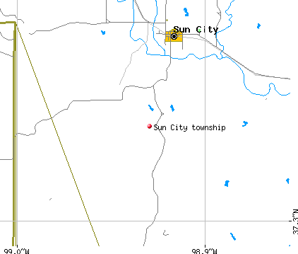 Sun City township, KS map