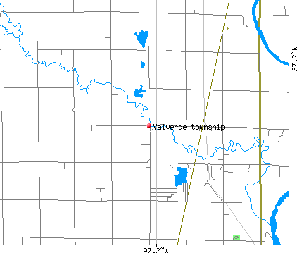 Valverde township, KS map