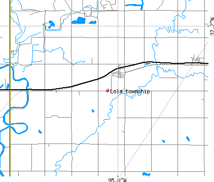 Lola township, KS map