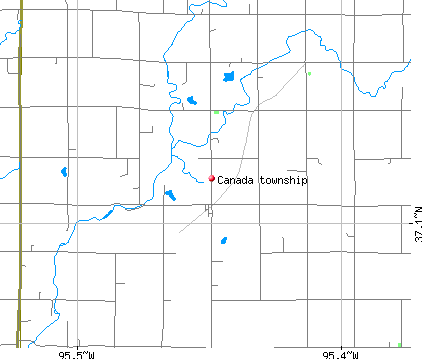 Canada township, KS map