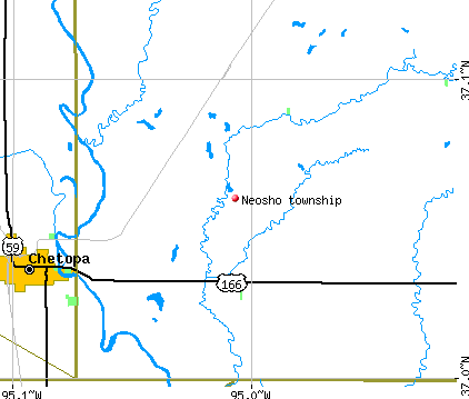 Neosho township, KS map