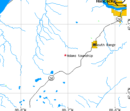Adams township, MI map
