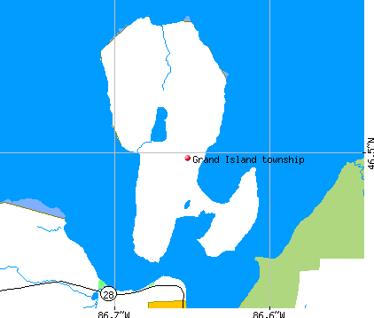 Grand Island township, MI map