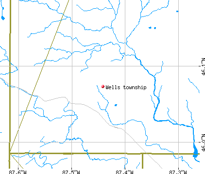 Wells township, MI map