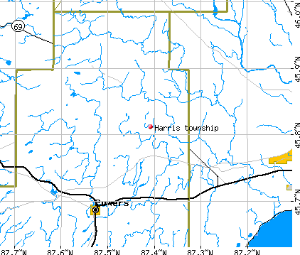 Harris township, MI map