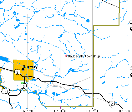 Waucedah township, MI map