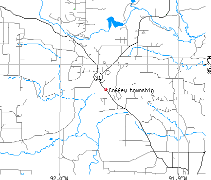 Coffey township, AR map