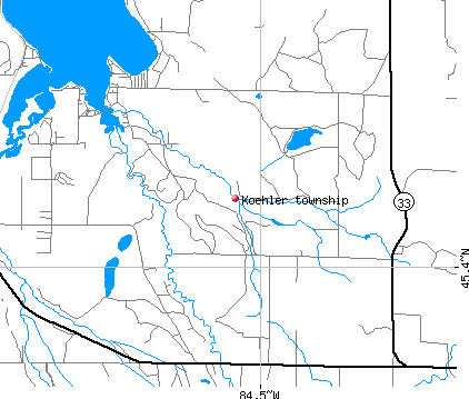 Koehler township, MI map