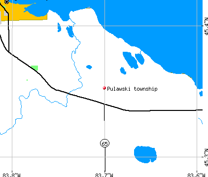 Pulawski township, MI map