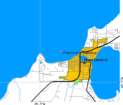 Charlevoix township, MI map