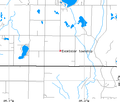 Excelsior township, MI map