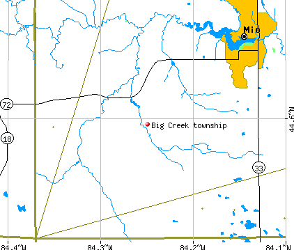 Big Creek township, MI map