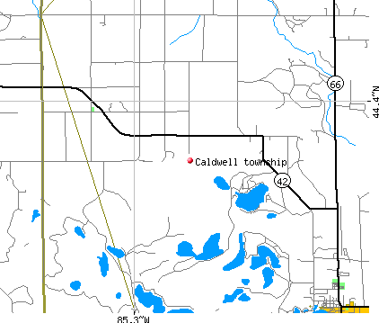 Caldwell township, MI map