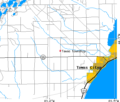 Tawas township, MI map