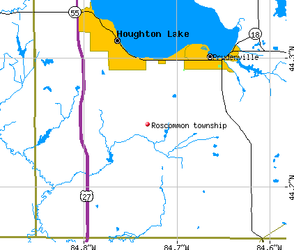 Roscommon township, MI map