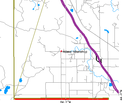 Adams township, MI map