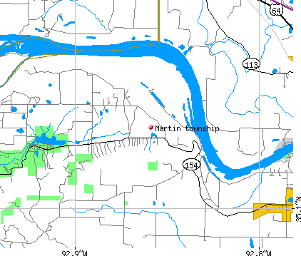 Martin township, AR map