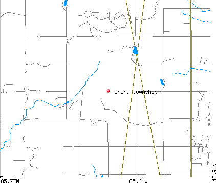 Pinora township, MI map