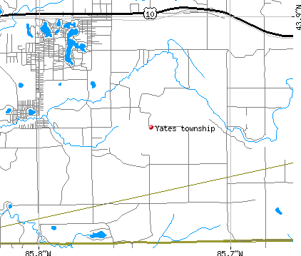Yates township, MI map