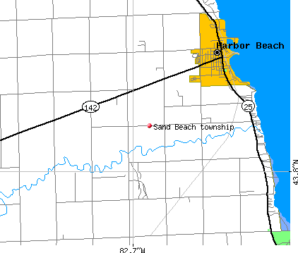 Sand Beach township, MI map