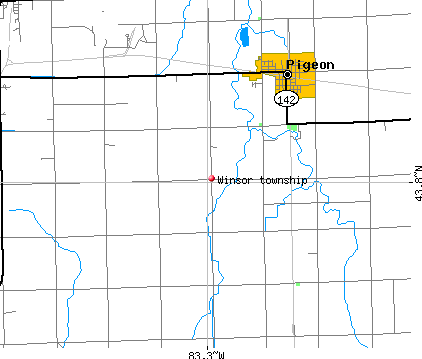 Winsor township, MI map