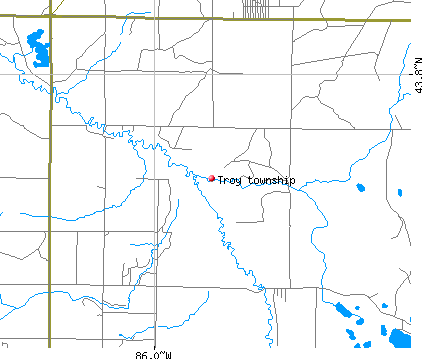 Troy township, MI map