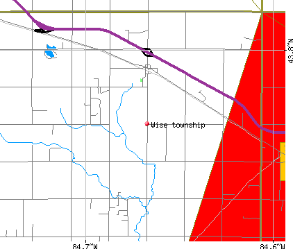 Wise township, MI map