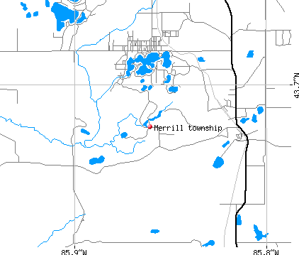 Merrill township, MI map