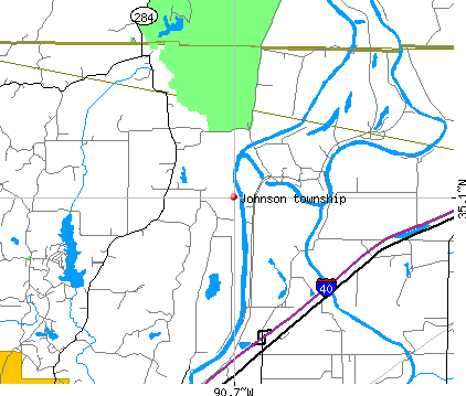 Johnson township, AR map