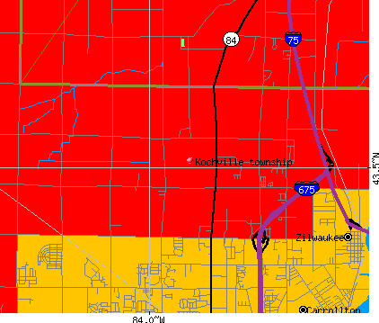 Kochville township, MI map
