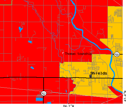 Thomas township, MI map