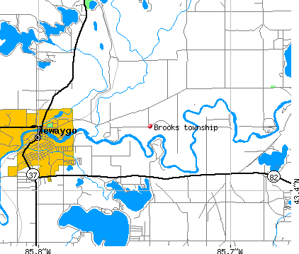 Brooks township, MI map