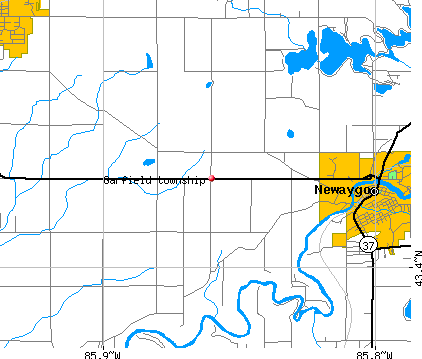 Garfield township, MI map