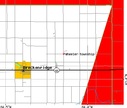 Wheeler township, MI map