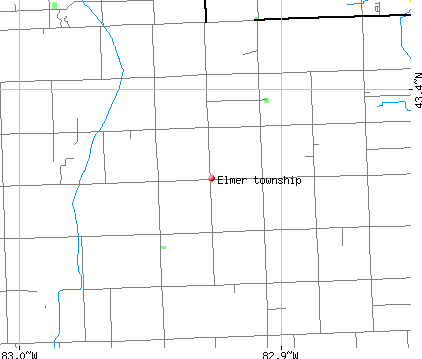 Elmer township, MI map
