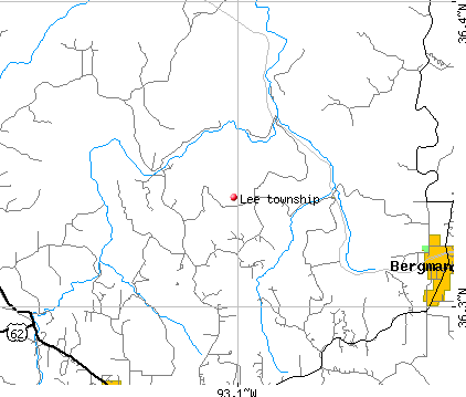 Lee township, AR map