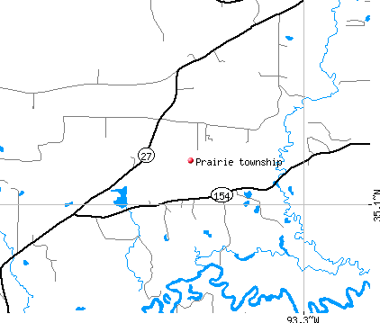 Prairie township, AR map