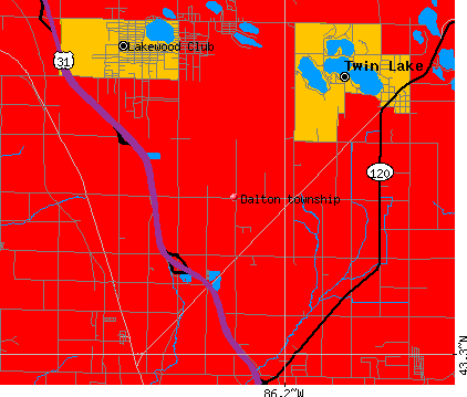 Dalton township, MI map